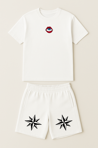 PACK SHORT/T-SHIRT BLANC